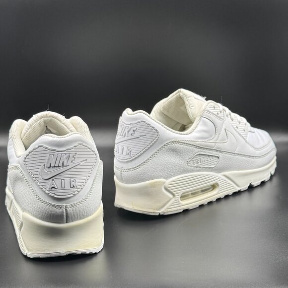 Nike Air Max 90 Leather Triple White - Picture 10 of 10